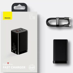 Baseus GaN3 Pro Fast Charger 2C+U 65W CN Black CCGP050001