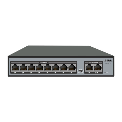 D-Link DES-F1010P-FE 8FE PoE 2GE Uplink Switch
