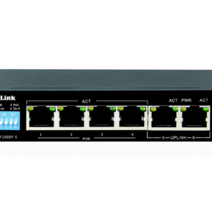 D-Link DES-1006P-E 6-Port 10/100 Long Range PoE+ Surveillance Switch