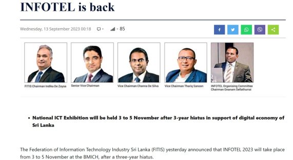 Launch of Infotel 2023 - The Premier ICT Exhibition of Sri Lanka